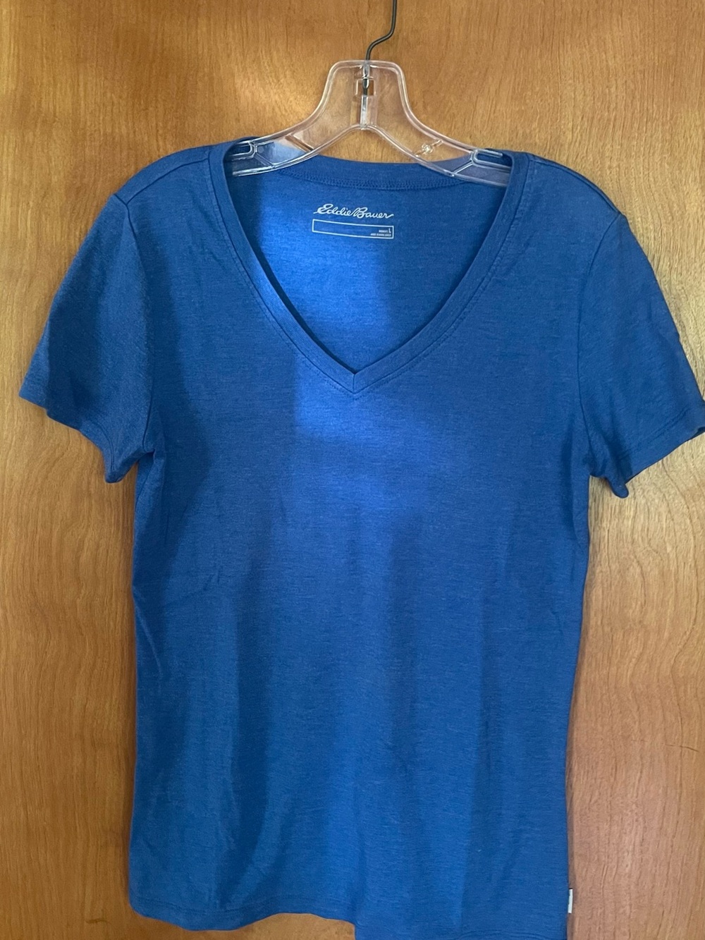Eddie Bauer Royal Blue V-Neck Short Sleeve Tee